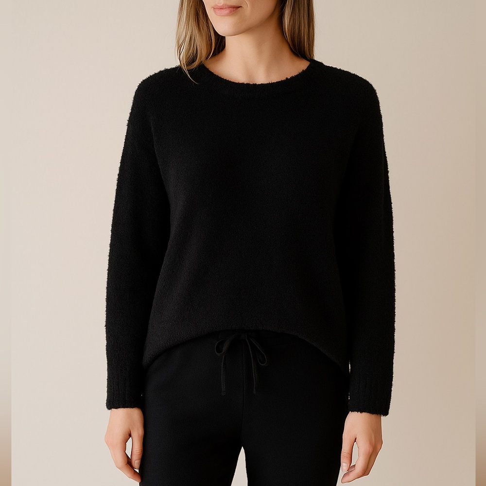 NWT LOVE FIRE Chenille Cozy Black Women's Tunic Sweater Sz L